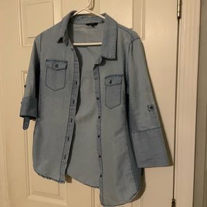 Womens Cisona by Cavalini, Blue Jean button up shirt, size medium, $15